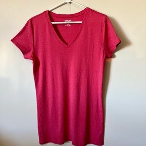 Woman’s dark pink blouse